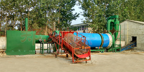 木屑烘干設備安裝現(xiàn)場